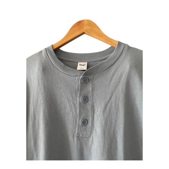 Aritzia Tna Longsleeve Long Sleeve Shirt - 100% Cotton Size 1 Baby Blue - Picture 2 of 7